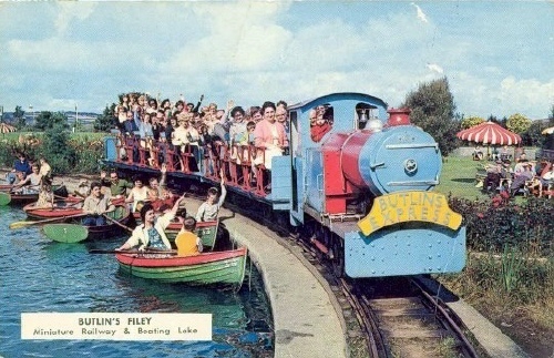 BUTLINS FILEY BOATING LAKE and TRAIN