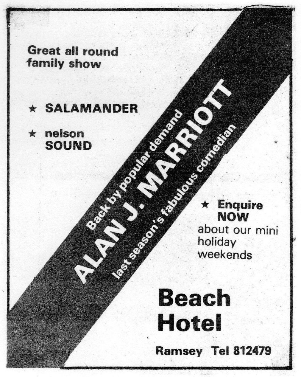 A.J Marriot Beach Hotel Ramsey Isle of Man